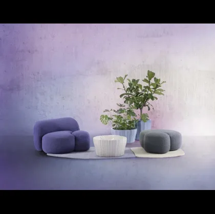 Pouf in tessuto Aaland di Kartell