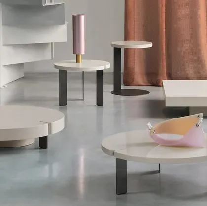 Tavolino Butter in MDF laccato lucido di Saba