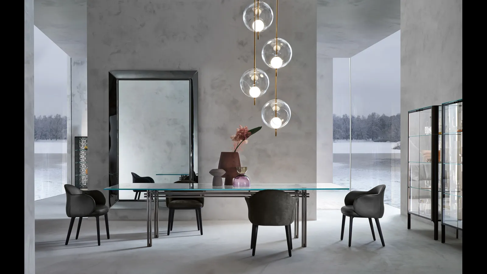 Specchio Caadre con cornice in vetro di Fiam