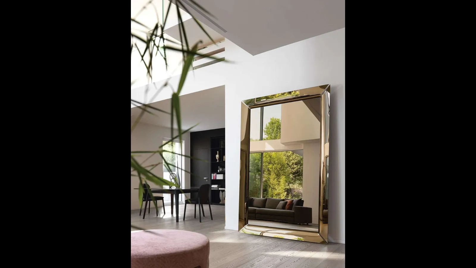 Specchio Caadre con cornice in vetro di Fiam