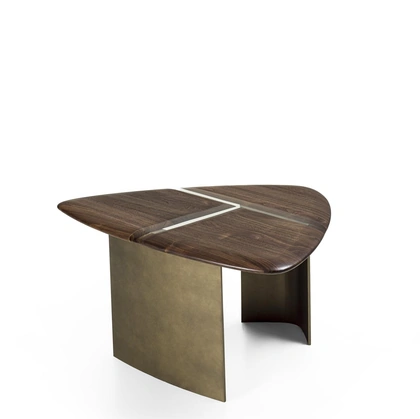 Tavolino Delta in legno massello e resina di Riva1920