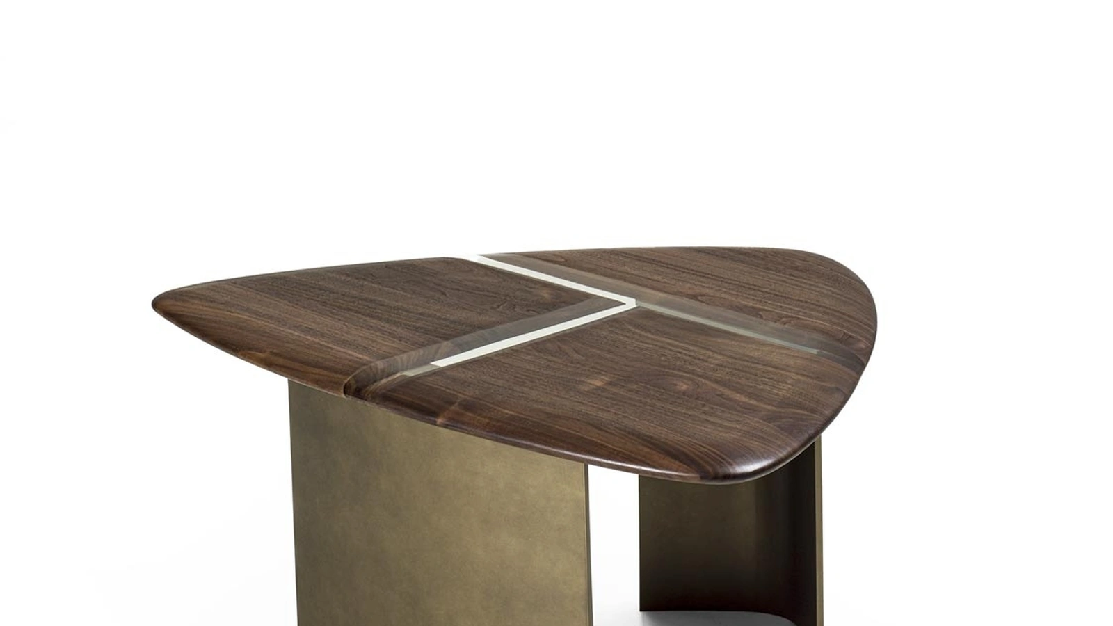 Tavolino Delta in legno massello e resina di Riva1920