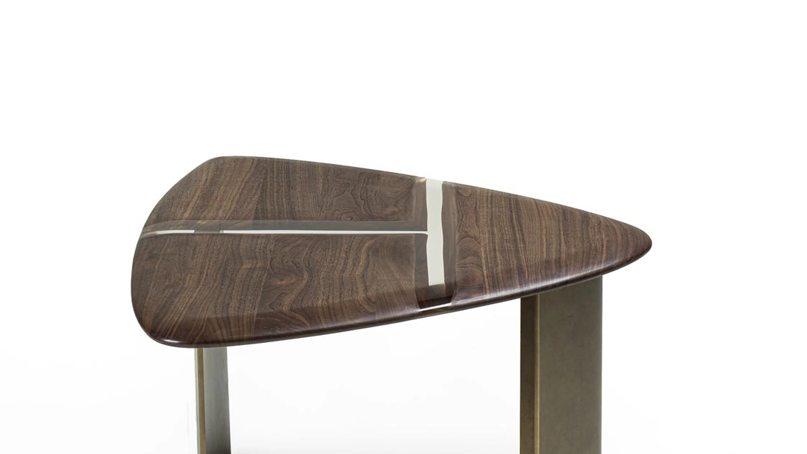 Tavolino Delta in legno massello e resina di Riva1920