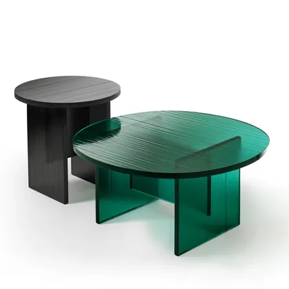 Tavolino in vetro Gliss di Fiam