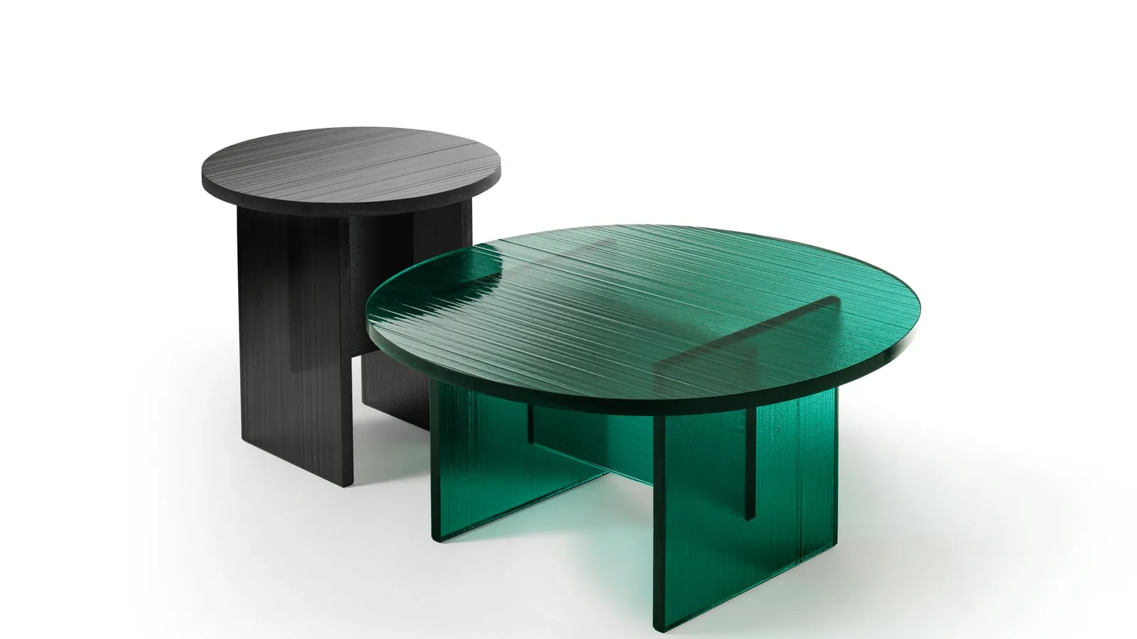 Tavolino in vetro Gliss di Fiam