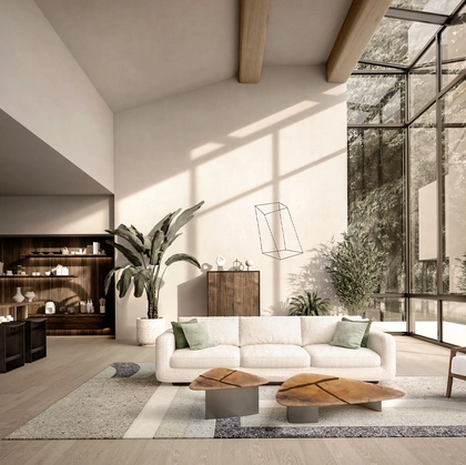 Tavolino Kauri Delta in legno e resina di Riva1920