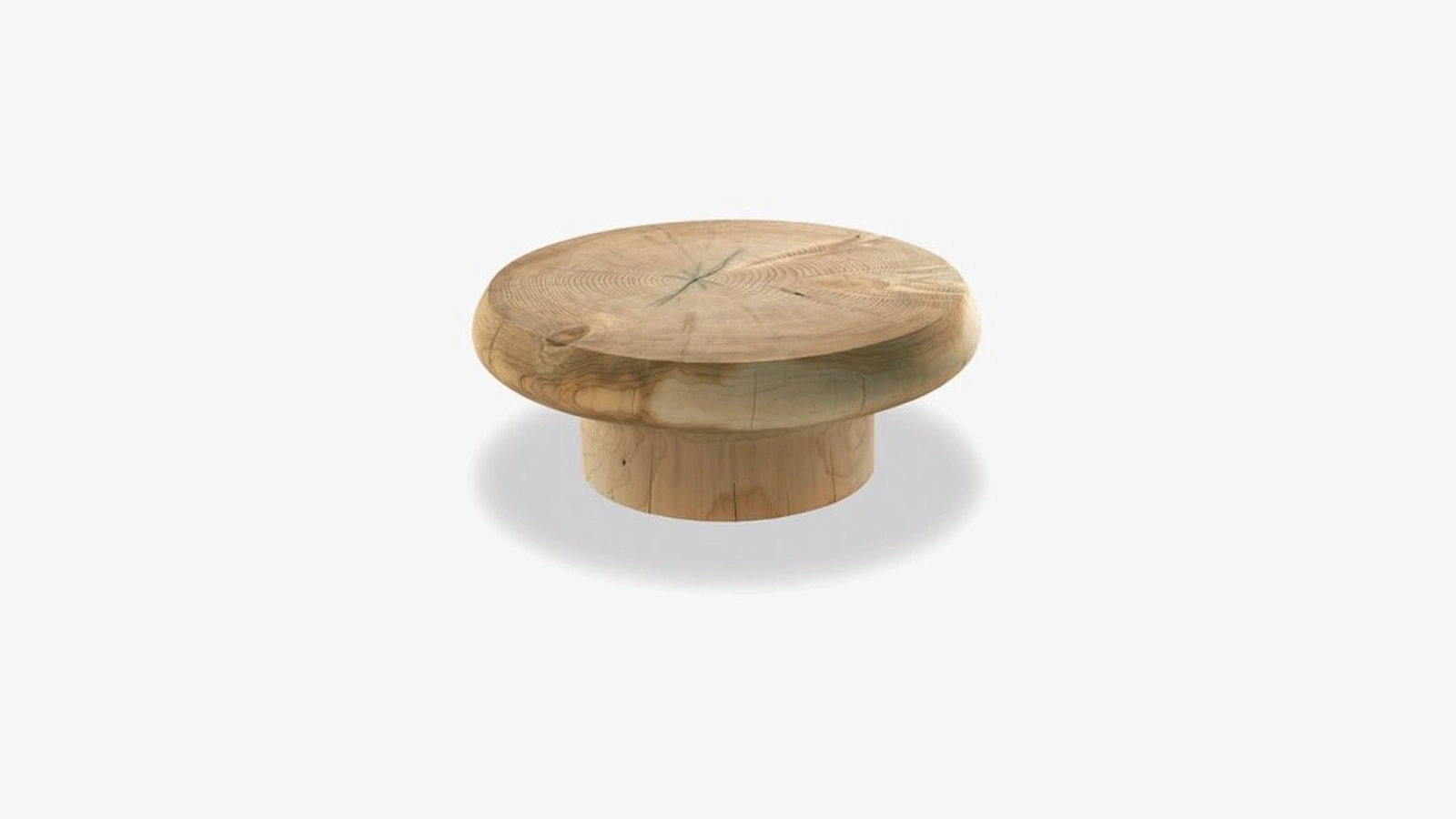 Tavolino Kenobi Small Table in legno massello di cedro profumato lavorato da un blocco unico di Riva1920