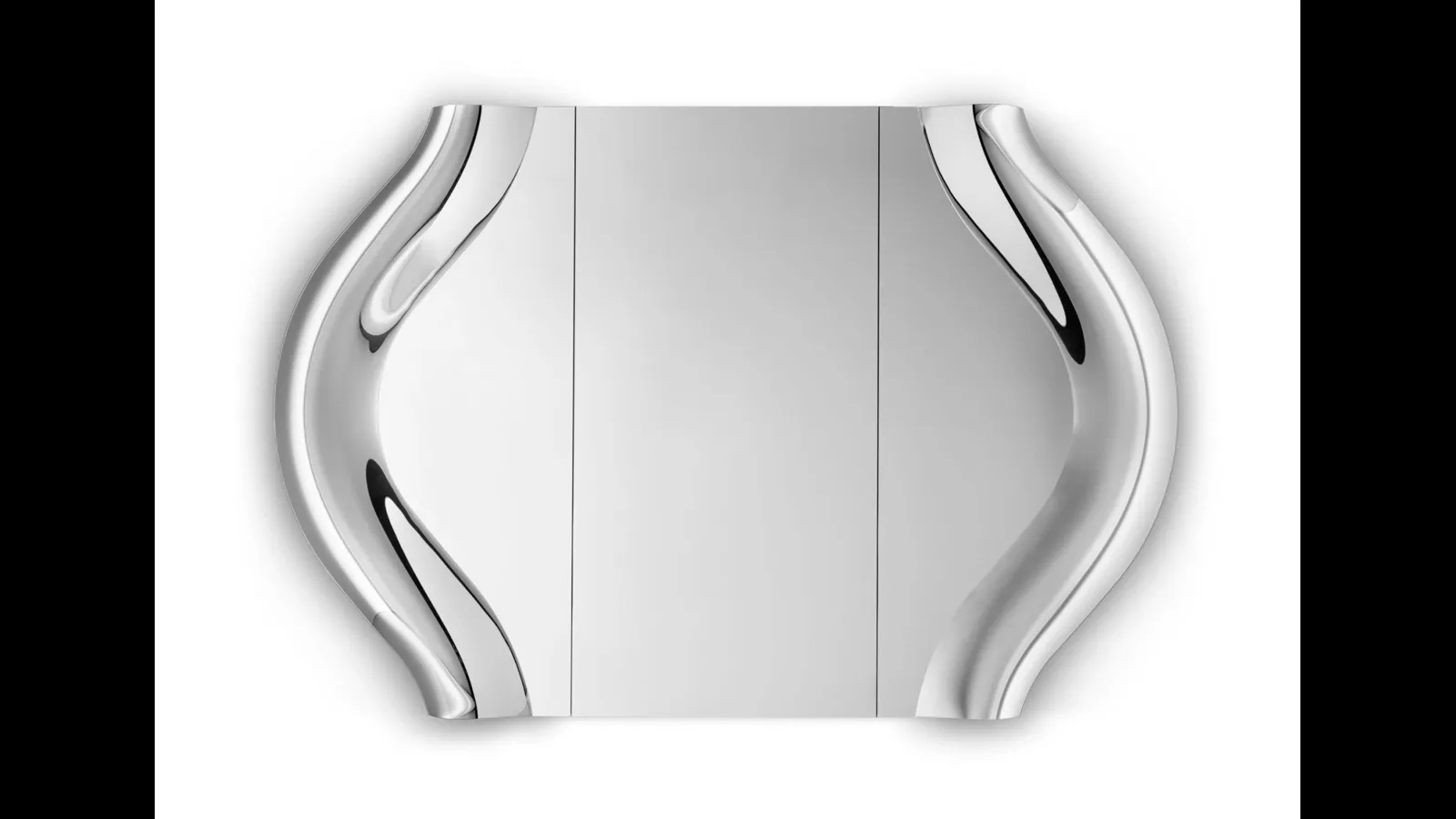 Specchio Magnifico con cornice in vetro curvato di Fiam