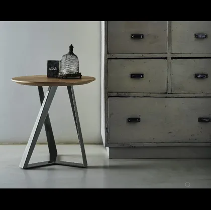 Tavolino Millennium Coffee Table in legno con base in acciaio di Bontempi