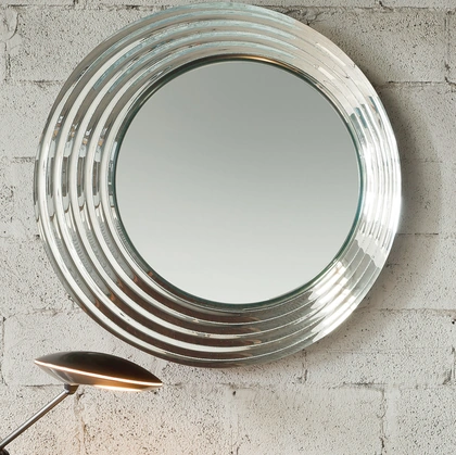 Specchio Queen con cornice in cristallo di Riflessi