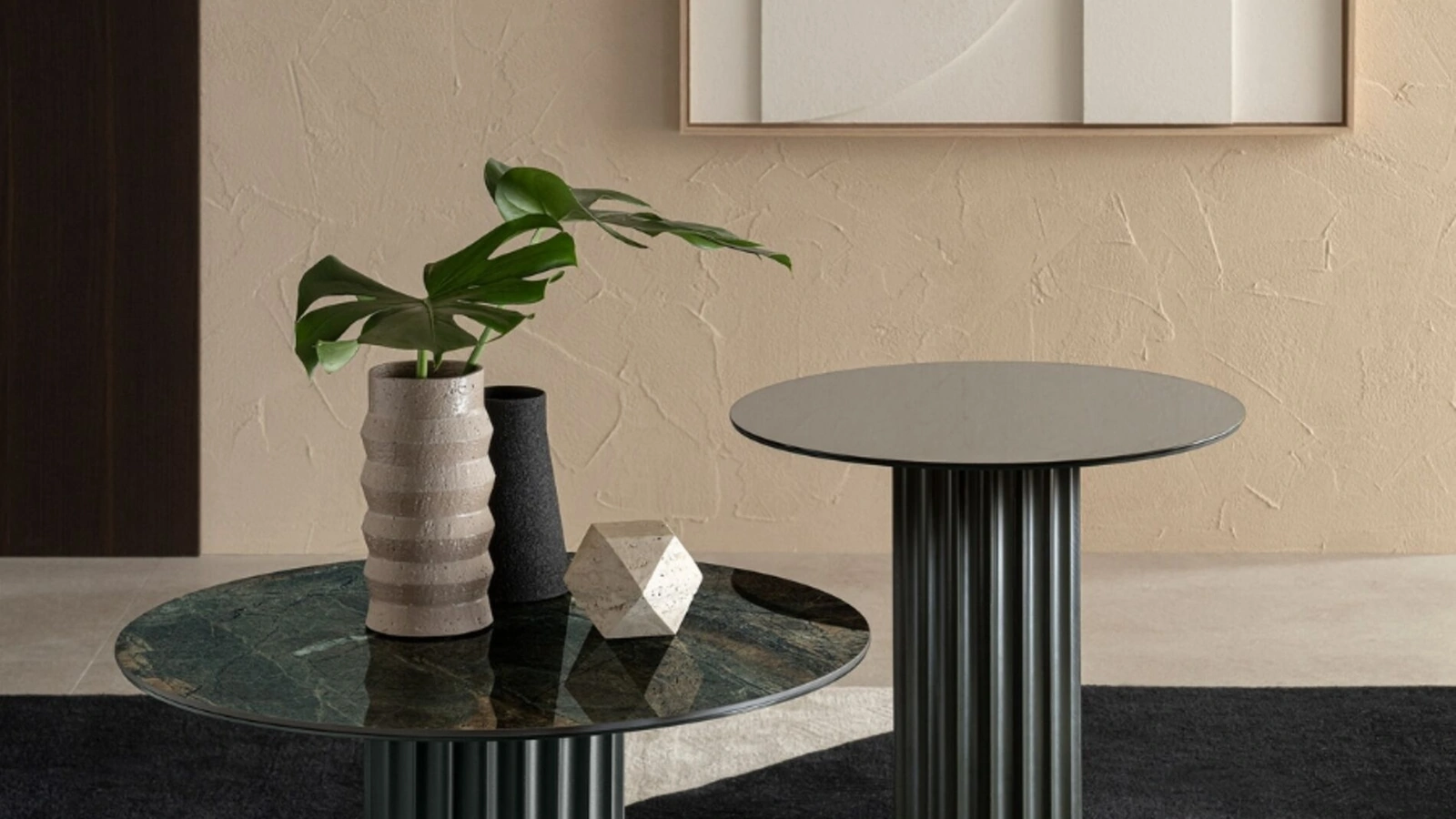 Tavolino Enea con top in ceramica di Riflessi