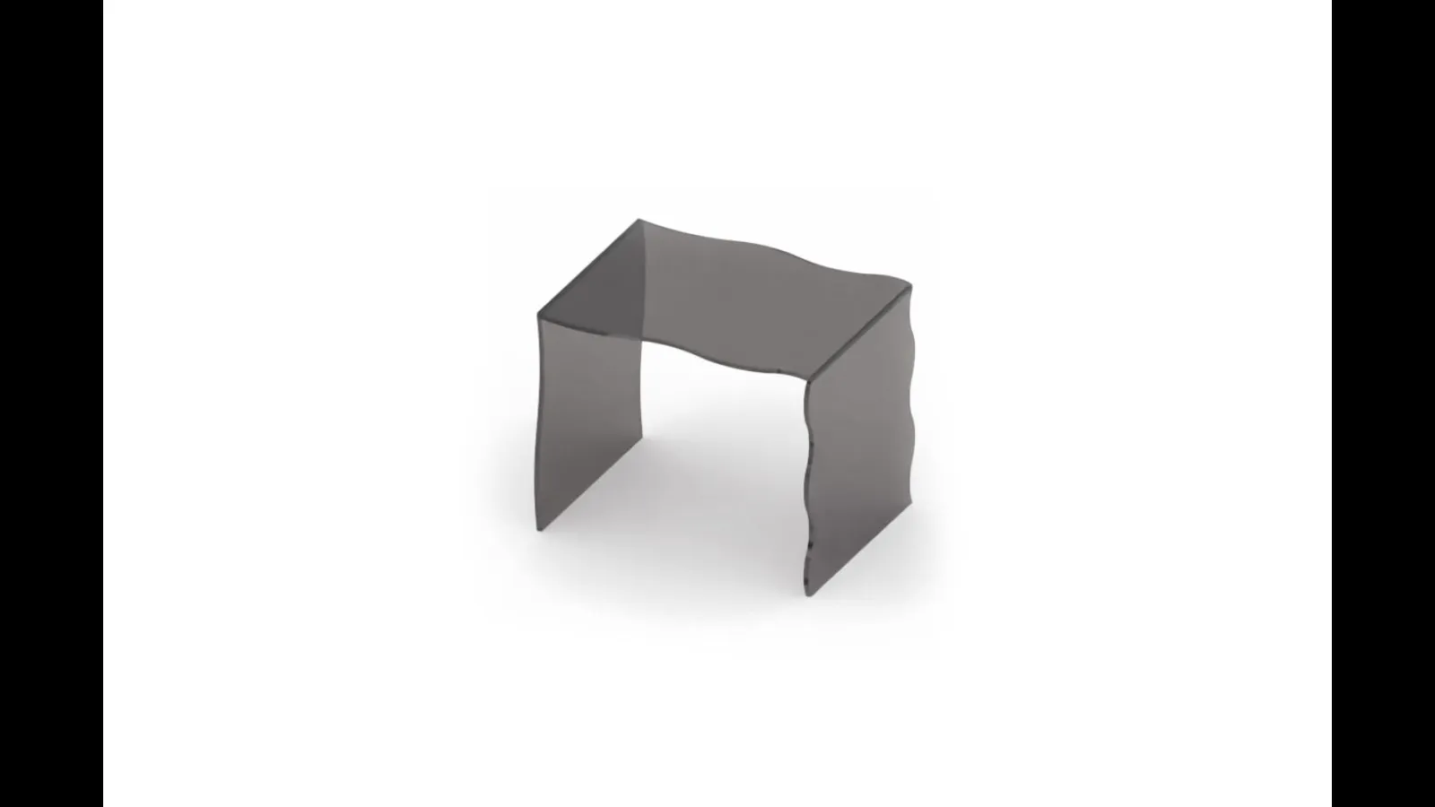 Tavolino Wave in vetro curvato e colorato di Egoitaliano