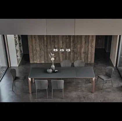 Lampada a sospensione Sferatus in acciaio verniciato con 5 sfere in vetro borosilicato parzialmente specchiate di Bontempi