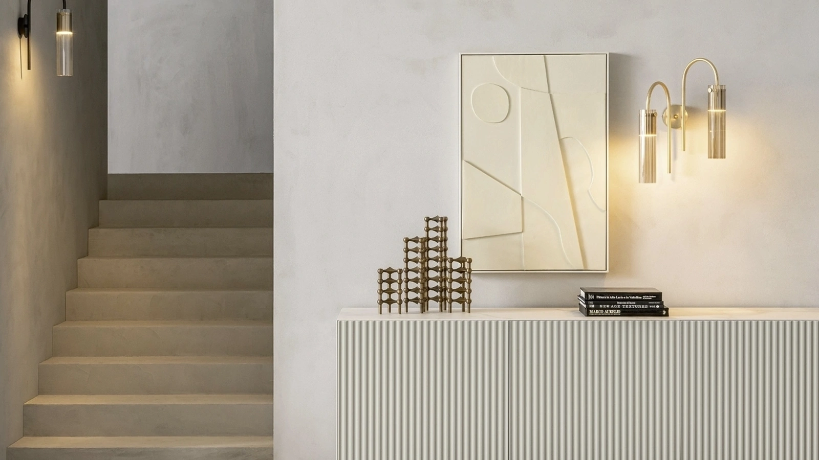 Lampada da parete Tube A di Riflessi