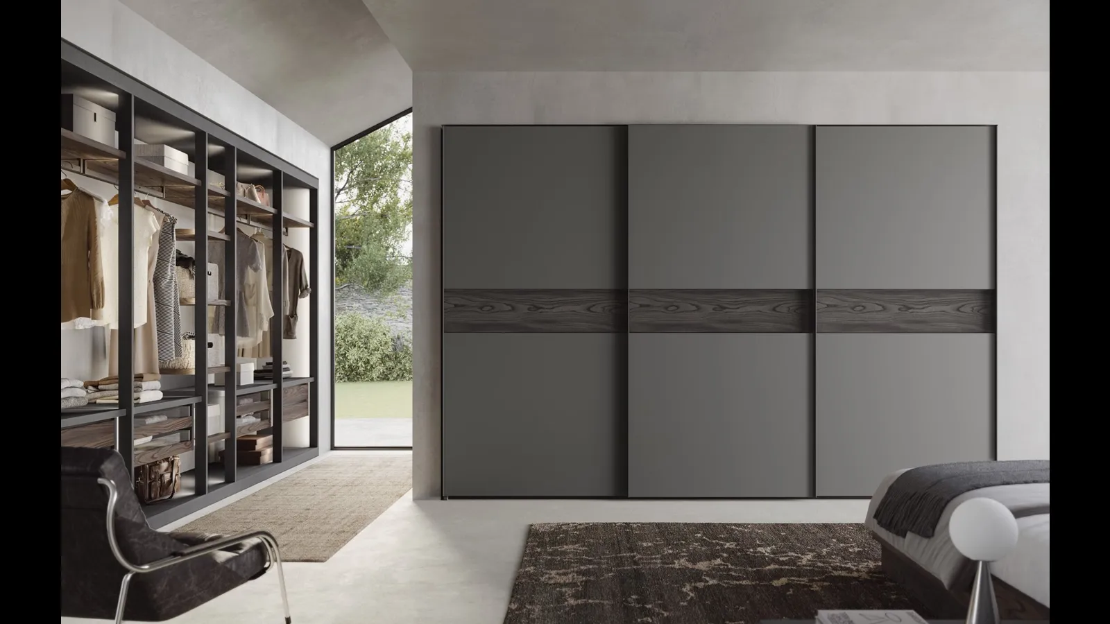 Armadio con ante scorrevoli Strip di Fimar