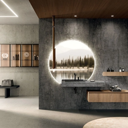 Mobile da Bagno sospeso 360Gradi 02 in Rovere di Arrital