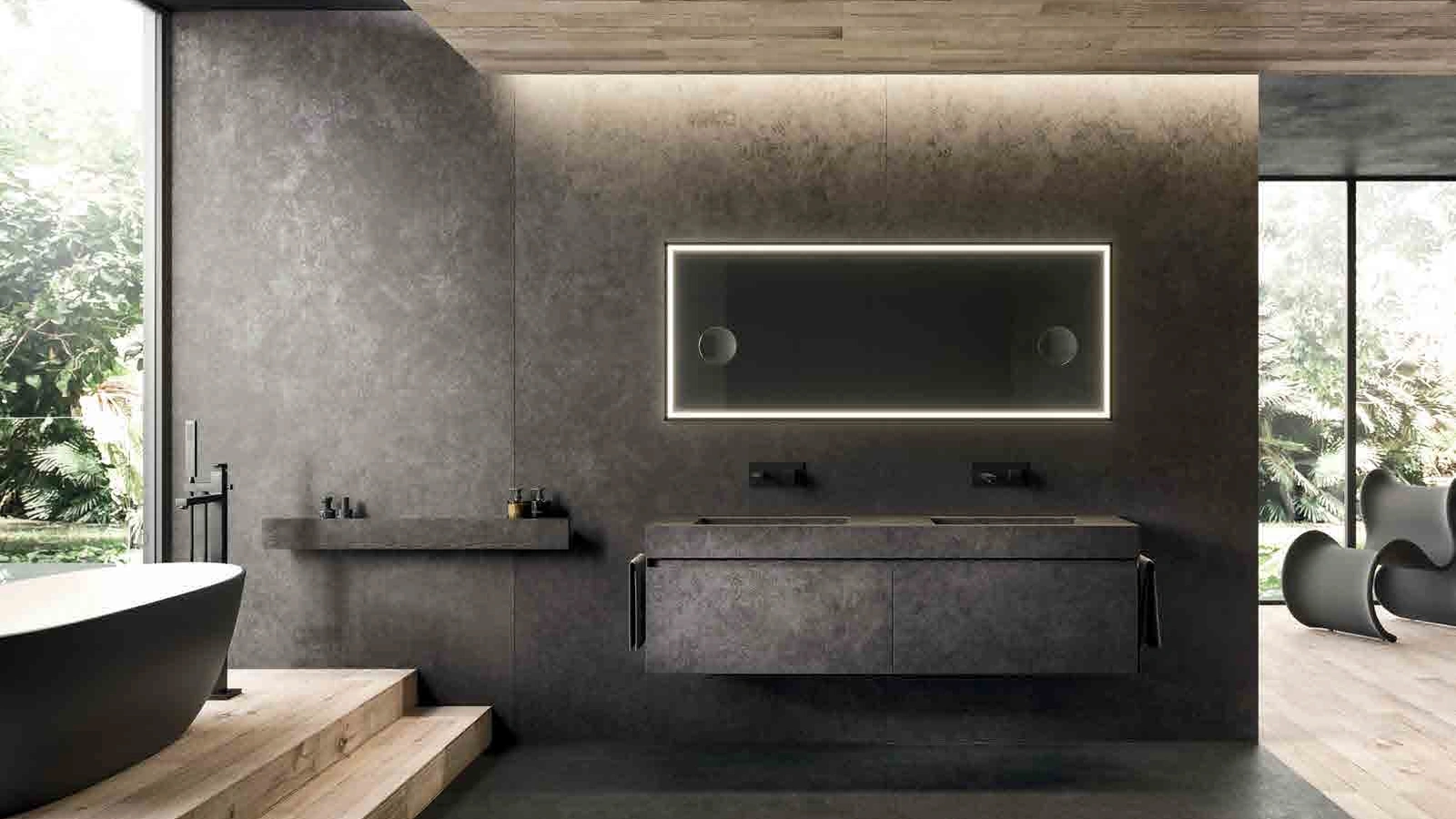 Mobile da Bagno sospeso 360Gradi_Concept_01 di Altamarea