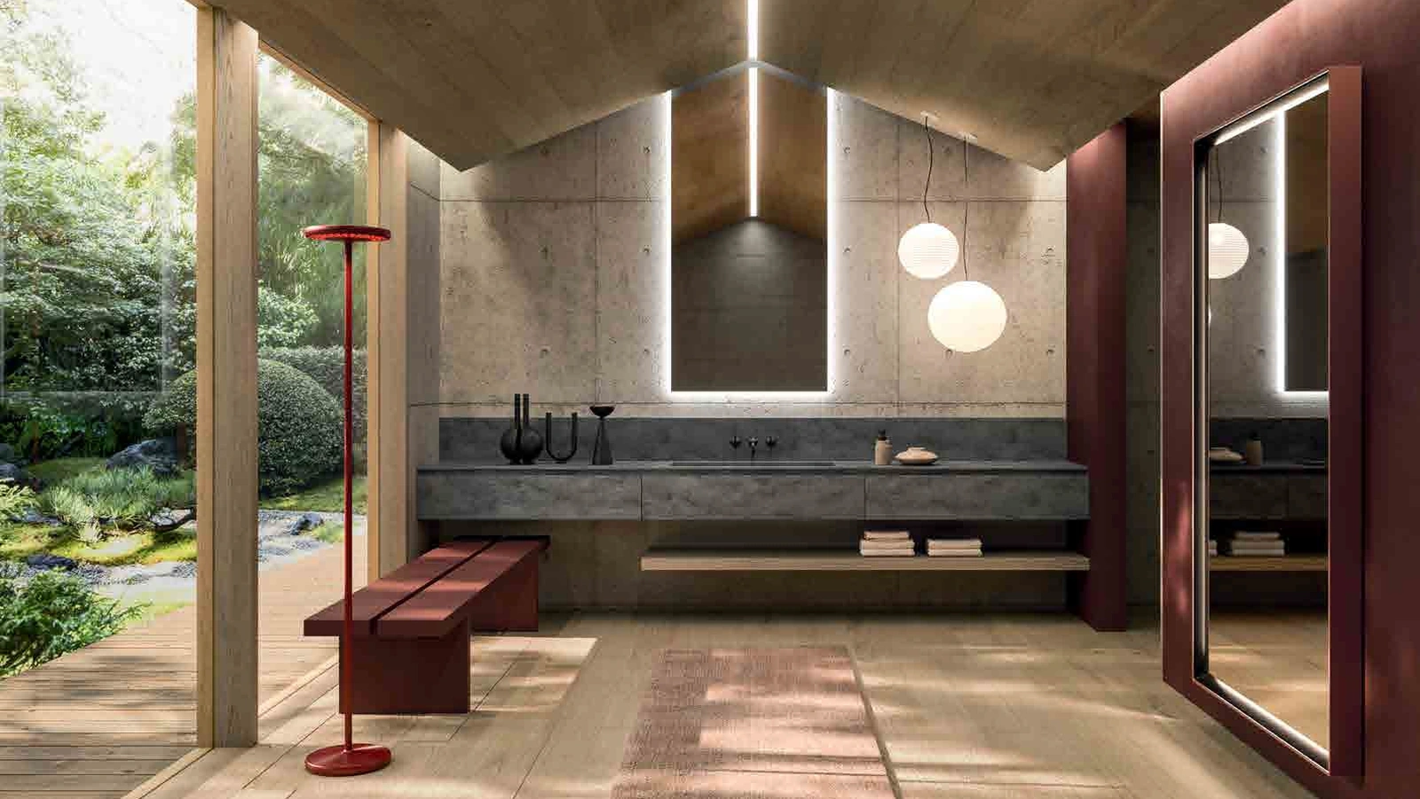 Mobile da Bagno sospeso 360Gradi_Concept_04 in Corian di Altamarea