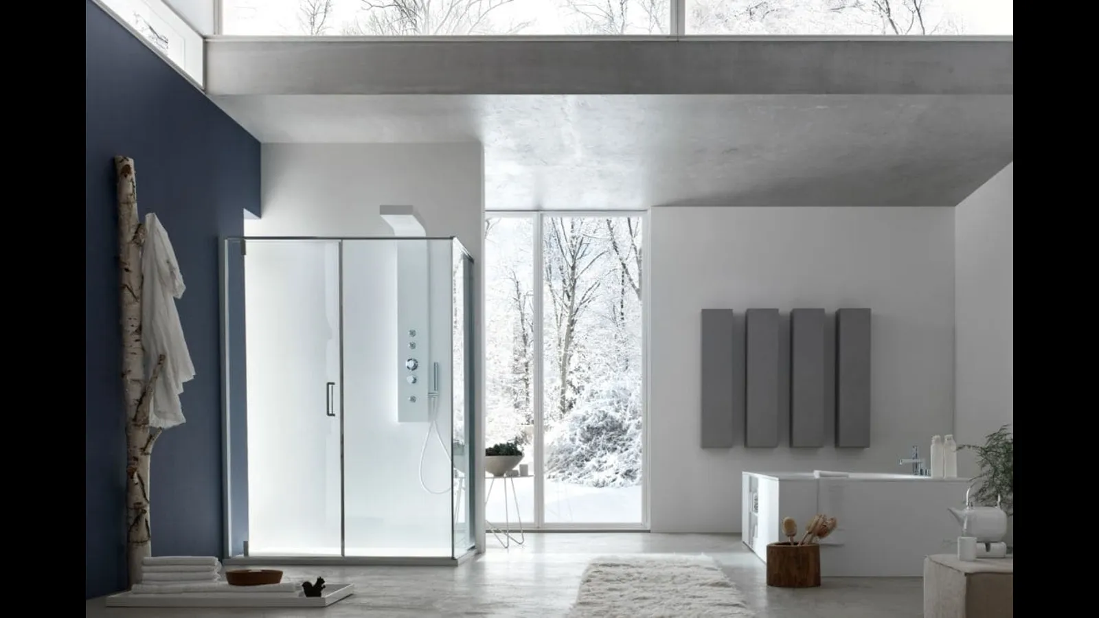 Box doccia S6 Pivot con traversa di Arcom