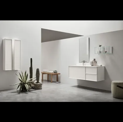 Mobile da Bagno sospeso Vanity 10 in Frassino Bianco di Arcom