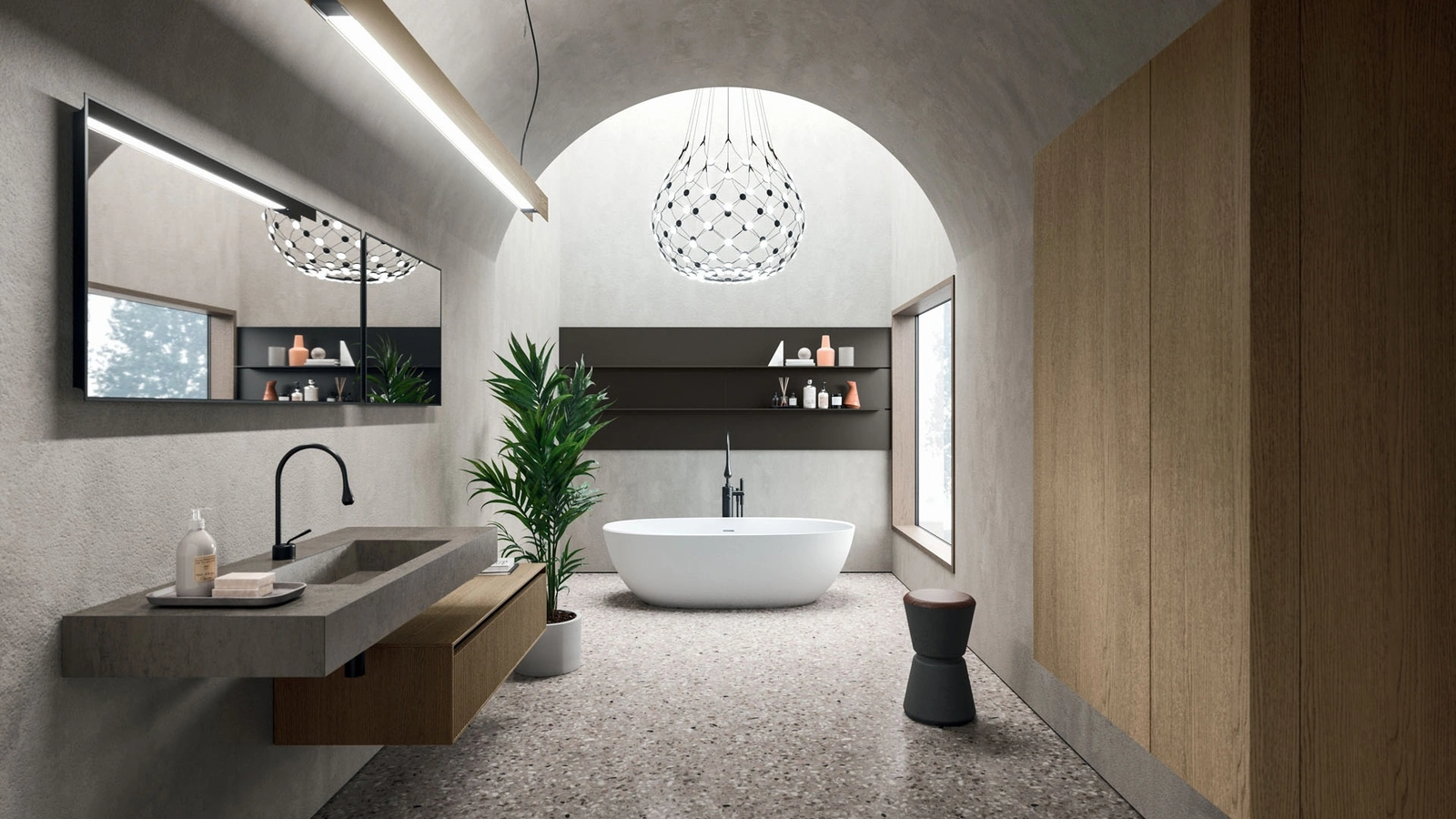 Mobile da Bagno sospeso Modo Project 05 in Rovere di Arrital