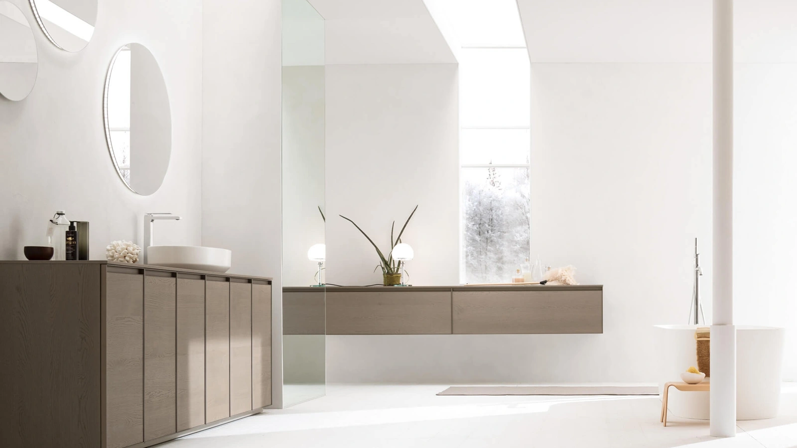Mobile da Bagno Shape 07 in rovere orzo di Arcom