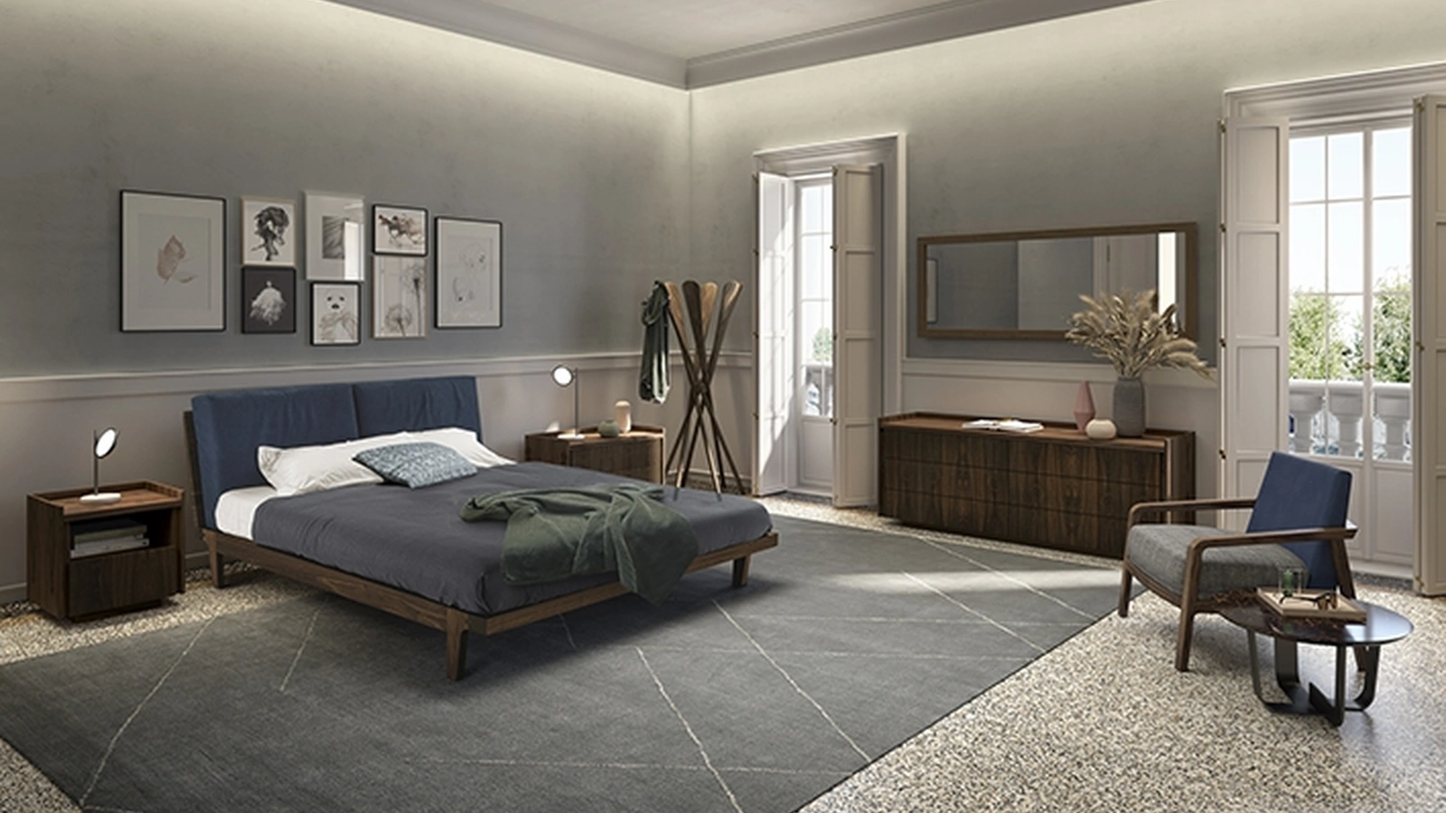 Comò Revo Night Dresser in listellare e legno massello di Riva1920