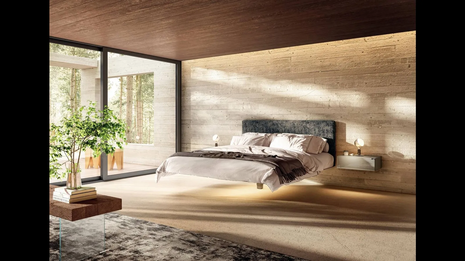 Letto sospeso Fluttua 1601 di Lago