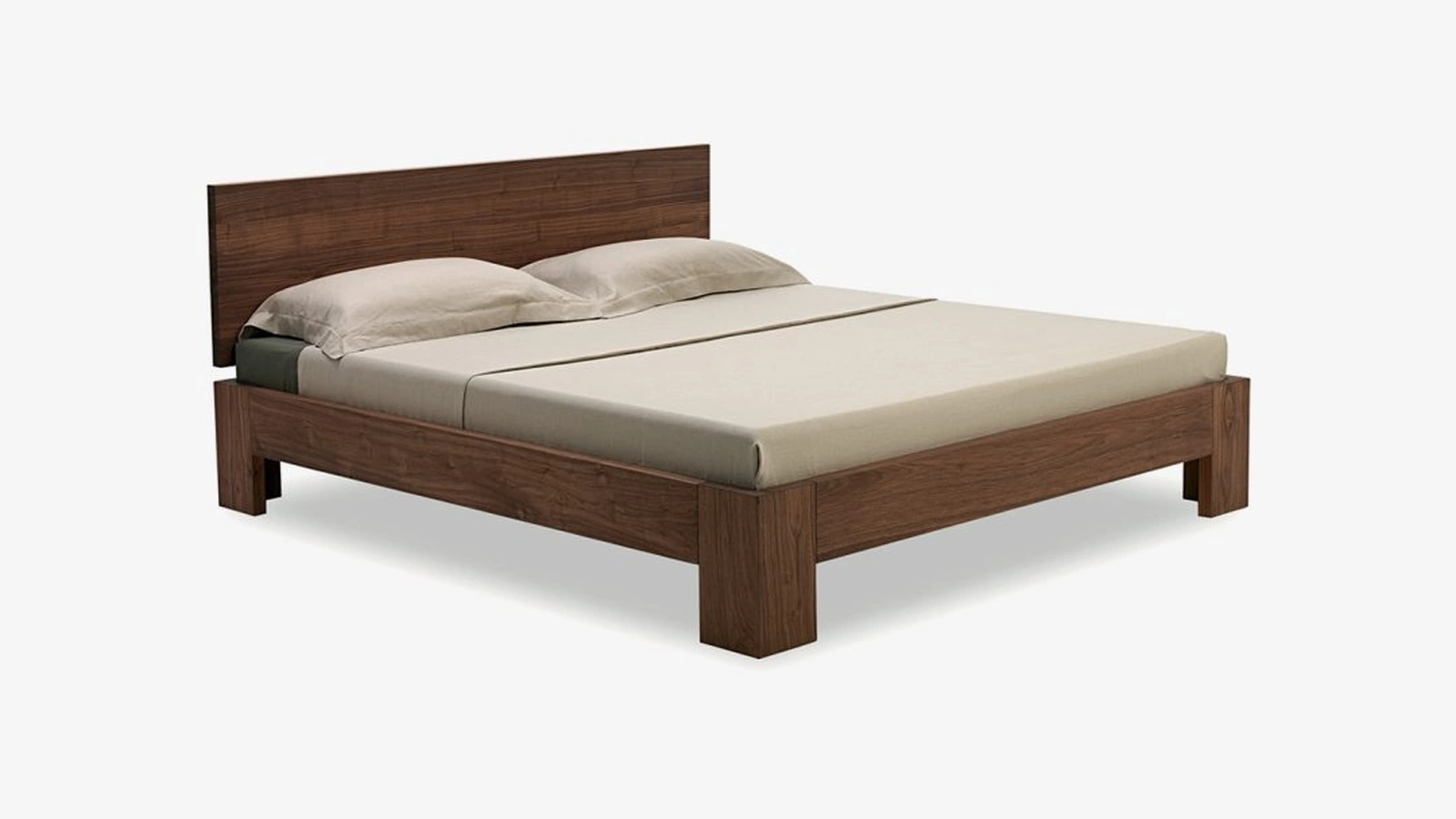 Letto con testiera interamente realizzato in legno massello Natura 1 di Riva1920