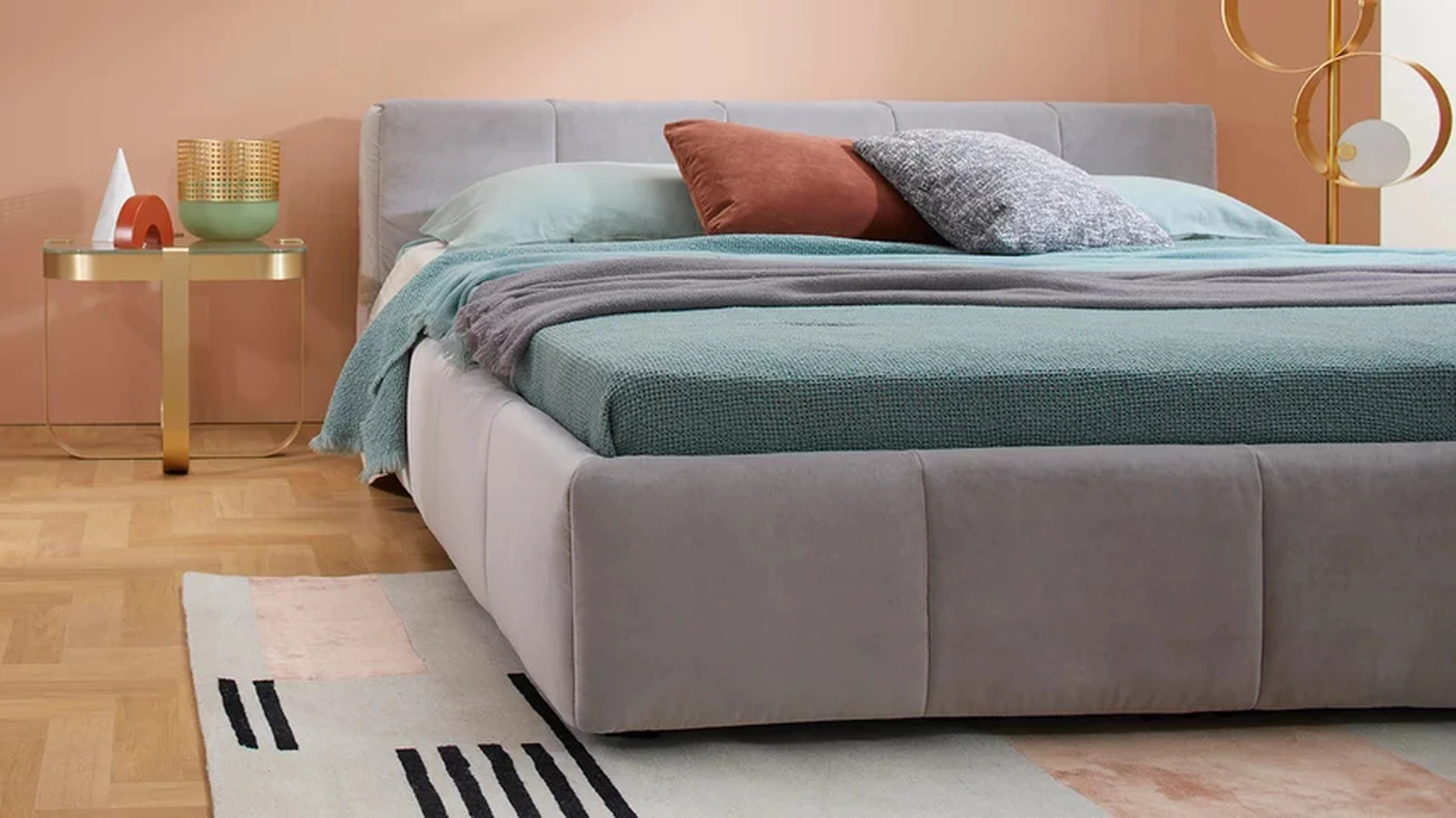 Letto imbottito Pixel Box di Saba