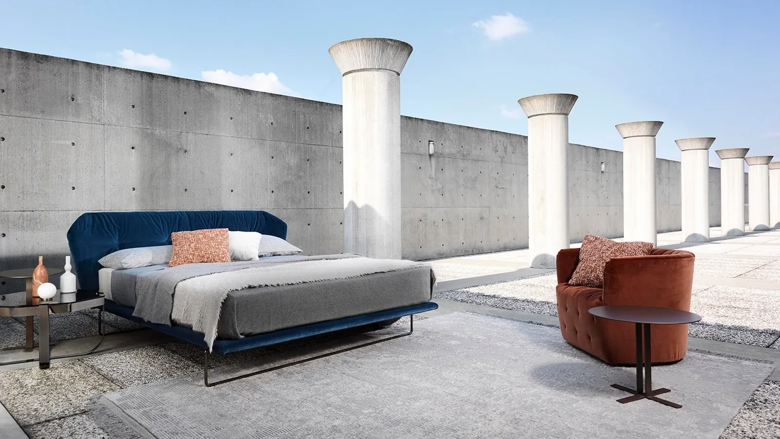 Letto con testiera New York Air di Saba