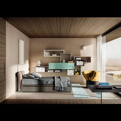 Letto singolo Lagolinea Kids & Young 1271 di Lago