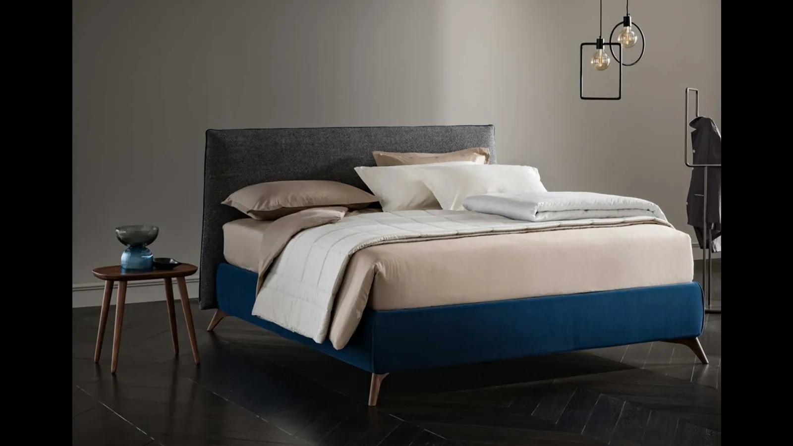 Letto in tessuto imbottito Soul Lod di Altrenotti