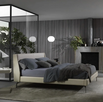 Letto Taylor in pelle di Albani