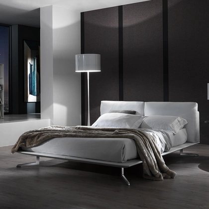 Letto di design in pelle Twelve di Albani
