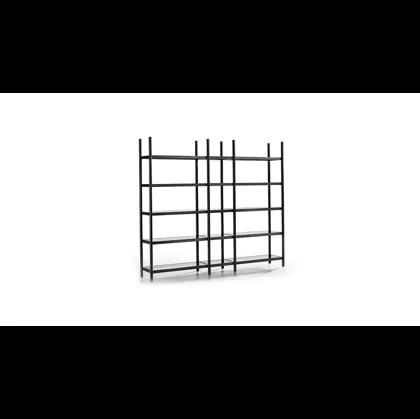 Libreria componibile in legno con ripiani in cristallo Siena di Midj