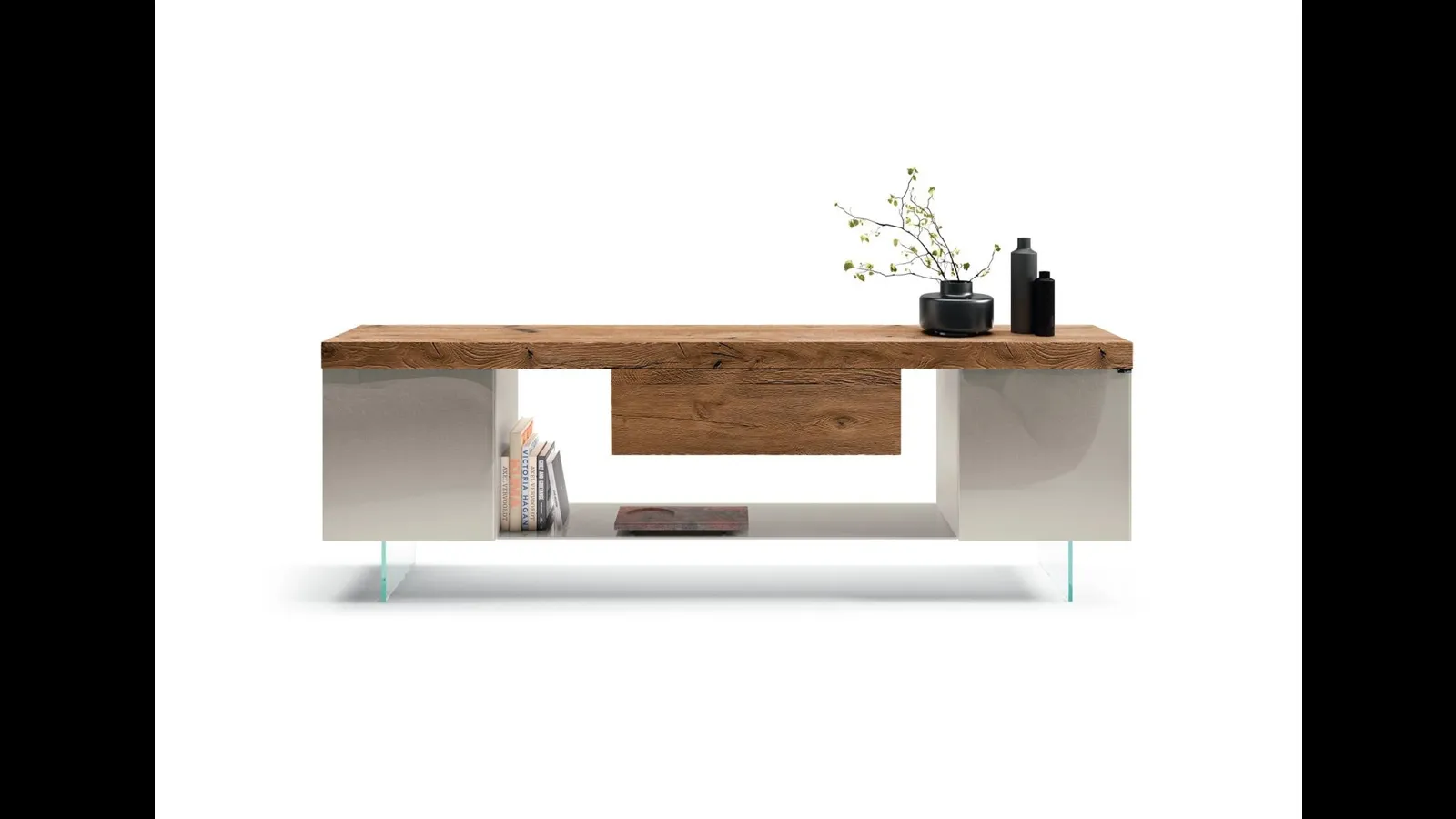 Madia in vetro e legno 36e8 2107 di Lago
