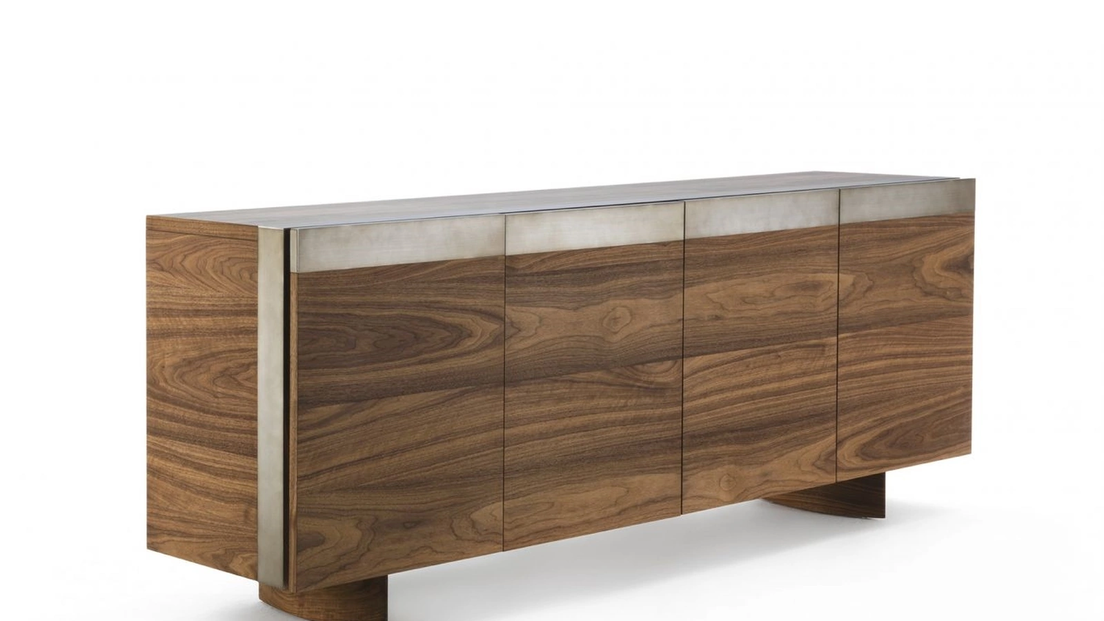 Madia Linear in legno massello e listellare con cornice in ferro di Riva1920