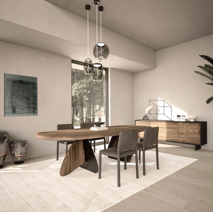 Madia Move Low in legno massello e listellare di Riva1920