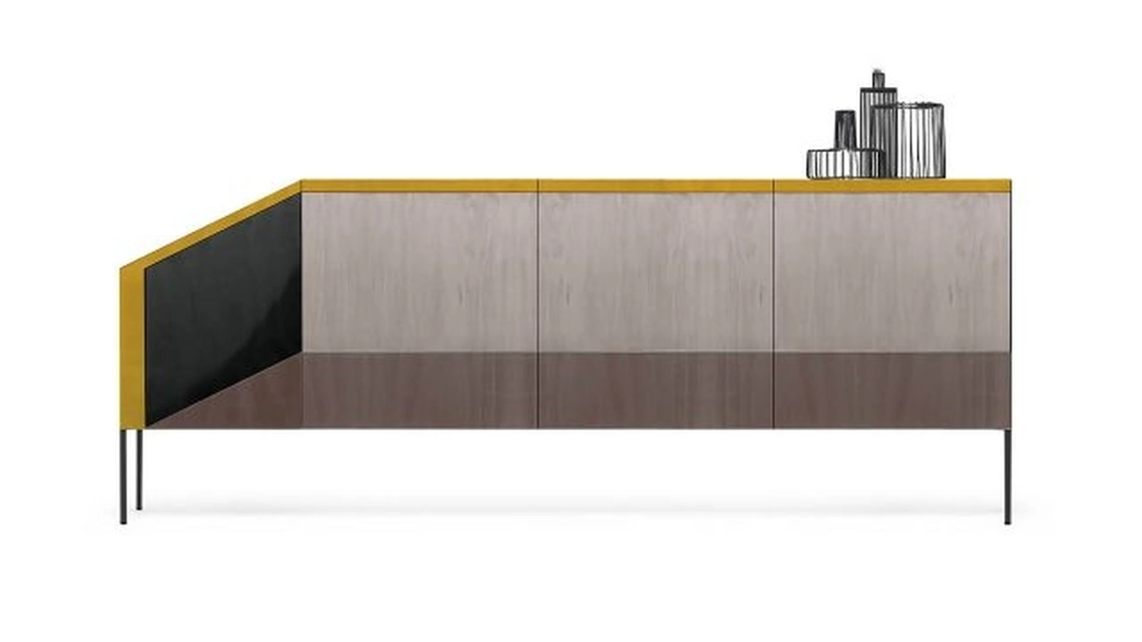 Madia in MDF placcato legno di design Ritratti di Mogg