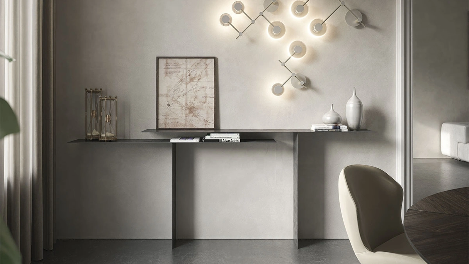 Consolle di design in acciaio Tee di Cattelan Italia