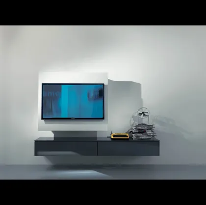 Mobile Porta Tv sospeso Rack 3 in laccato opaco di Fimar