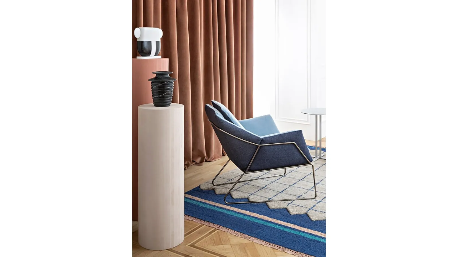 Poltroncina in tessuto sfoderabile New York Armchair di Saba
