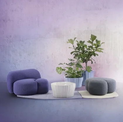 Poltrona di design in tessuto Aaland di Kartell