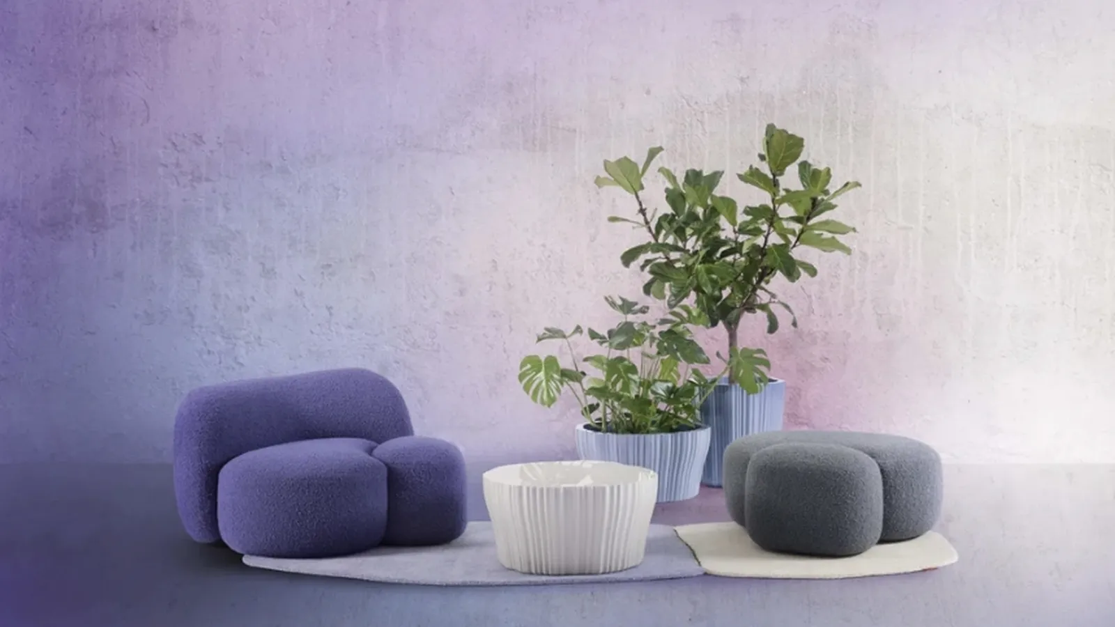 Poltrona di design in tessuto Aaland di Kartell