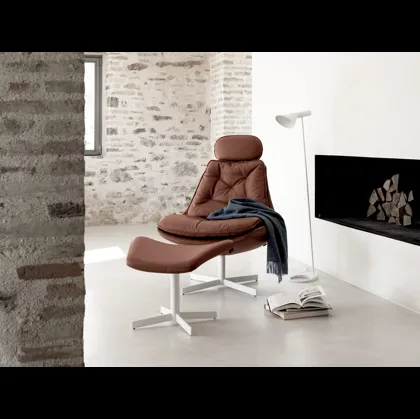 Poltrona Daya in ecopelle di Bontempi