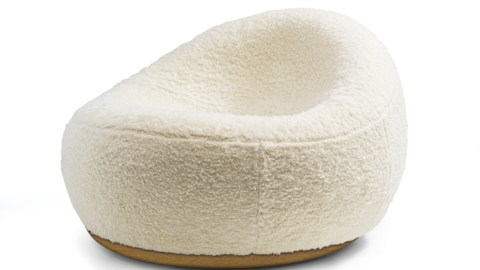 Poltrona Maui Relax rivestita in tessuto con base girevole di Riva1920