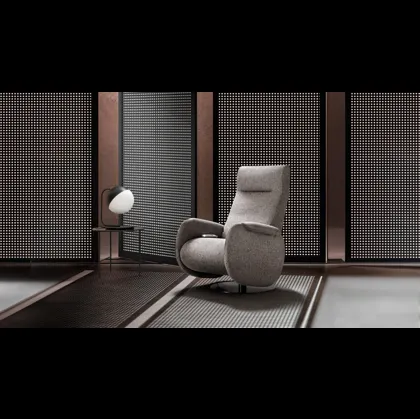 Poltrona reclinabile Fusion Relax in tessuto di Samoa