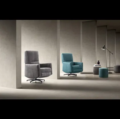 Poltrona reclinabile in tessuto Levante Relax di Samoa