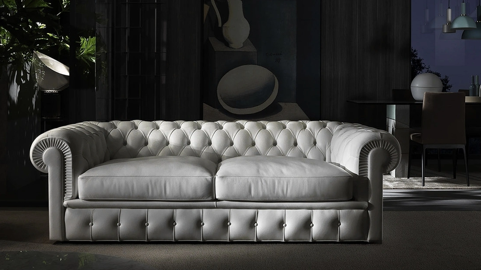Divano in pelle Chesterfield big di Albani
